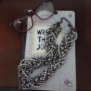 The Limited mixed media statement necklace